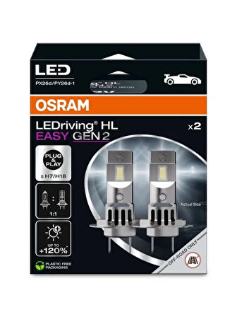 LED AMPUL H7 H18 EASY MODEL PX26D 12V