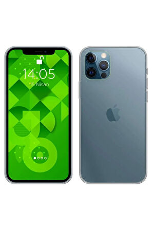 iPhone 12 Darbeye Dayanıklı Kırılmaz Ekran Koruyucu Kırılmaz Cam + Silikon Kılıf 2'li Paket