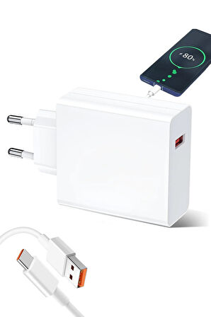 120 Watt Turbo Hızlı Şarj Xiaomi Redmi Samsung Uyumlu Turbo Hızlı Şarj Cihazı 120W Şarz Aleti