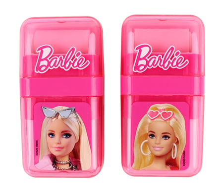 Barbie Lisanslı 2'si 1 Arada Rulolu Silgi ve Silgi Kırıntısı Toplama Rulosu - Pembe Okul Silgisi