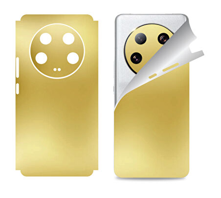 Xiaomi Mi 13 Ultra için uyumlu 360 full arka ve yan kaplama koruma sticker GOLD