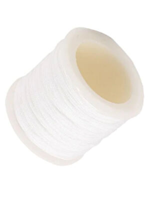 Paraşüt İpi, Bileklik-Kolye örgü ipi 1 mm 50 metre Beyaz
