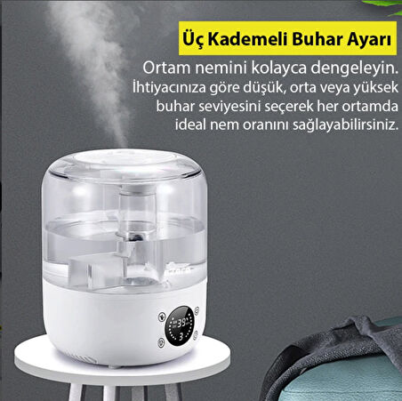 Nem sıcaklık kontrollü akıllı hava nemlendirici humidifer otomatik Büyük boy çocuk bebek odaları
