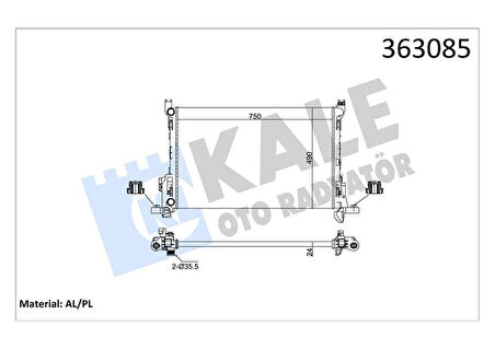 BRAZING VERSİYONU KL356320 RENAULT TRAFIC 3 JG 1.6/2.0DCI 2014 115PS - OPEL VIVARO B 1.6CDTI 2014 - FIAT TALENTO 1.6D 2016 AC MT MEKANİK 750104901024 SU RADYATÖRÜ 214104344R 4422502 6000618061