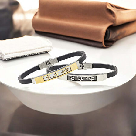  FM Galaksi Yıldızlar Desenli Çelik Bileklik 3183SCB021 