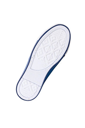 Unisex Çocuk Keten Kısa Convers Modeli Cırtlı Sneaker Spor Ayakkabı (26-30) MAVİ