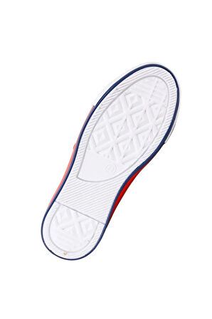 Unisex Çocuk Keten Kısa Convers Modeli Cırtlı Sneaker Spor Ayakkabı (26-30) TURUNCU