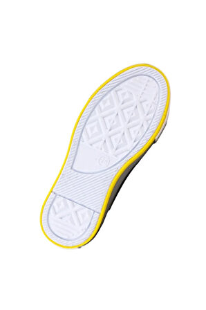 Unisex Çocuk Keten Kısa Convers Modeli Cırtlı Sneaker Spor Ayakkabı (26-30) GRİ