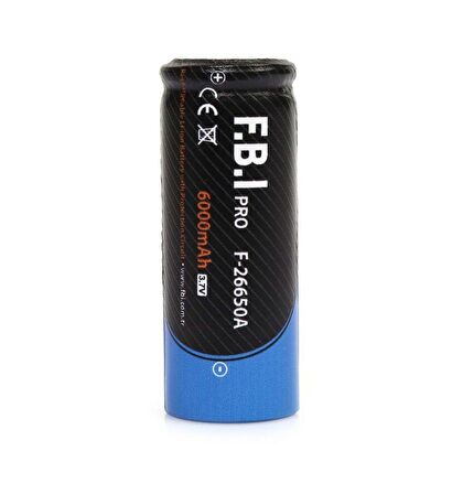 F.B.I 26650 3.7V 6000mAh Şarj Edilebilir Li-ion Pil