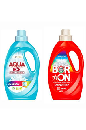 AQUABOR DOĞAL MİNERALLİ RENKLİLER İÇİN 33 YIKAMA+ BORON SIVI RENKLİLER İÇİN 26 YIKAMA TM