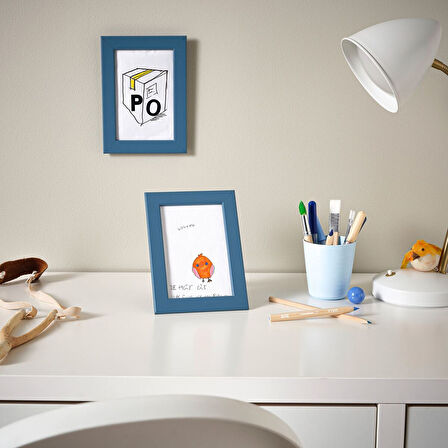 Renkli çerçeve, mavi, 10x15 cm