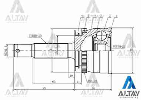 AKS KAFASI DIŞ ACCENT 2006-2011 ERA BENZİNLİ ABSLİ 251052,51022 49500 1C250