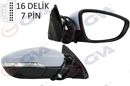 DIŞ DİKİZ AYNASI SAĞ PASSAT 2011 ELEKTRİKLİ ISITMALI Ç.AYDINLATMALI ASTARLI KONVEKS 7 FİŞ VM-6194NEHPR 3AA857508B9B9