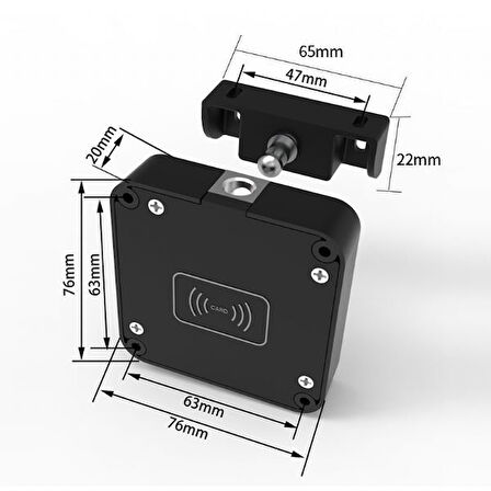 SAFE elektronik kartlı gizli çekmece / dolap kapak / kabin kilidi