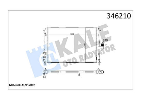 RADYATÖR DACIA DUSTER 2010 LOGAN 2005 1.5 DCİ MEK.ŞANZ. / AC AL/PL/BRZ 214100598R 8200582026
