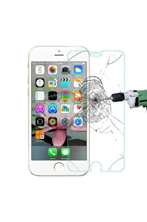 Iphone 6G Plus Uyumlu Ekran Koruyucu Kırılmaz Cam Extra İnce + Silikon Kılıf 2'li Paket