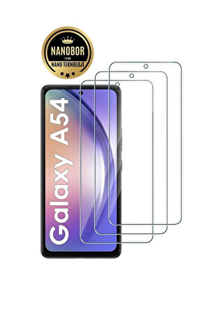Samsung A54 5g Silikon Kılıf + Ekran Koruyucu Kırılmaz Cam Extra İnce  2'li Paket