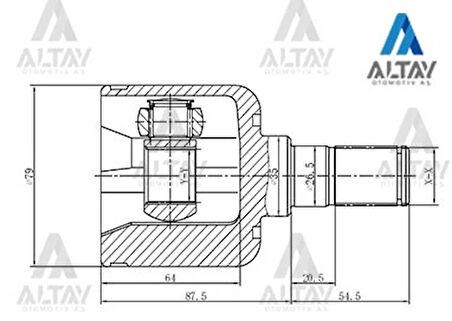 AKS KAFASI İÇ ACCENT 1995-2006 / EXCEL 1990-1994 / 2510221035 49505 22810