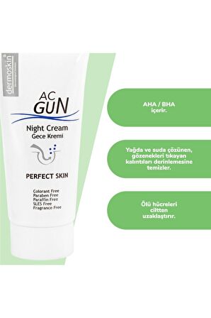 Acgun Sivilce Ve Akneli Ciltler Için Onarıcı Gece Kremi 30 Ml