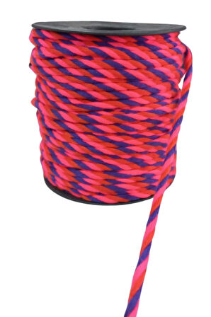 Bileklik ipi, Hediye Paketleme ipi, Şans, Bereket, Aşk, Şifa, Güç 5 mm Pamuk  5 metre Fuşya