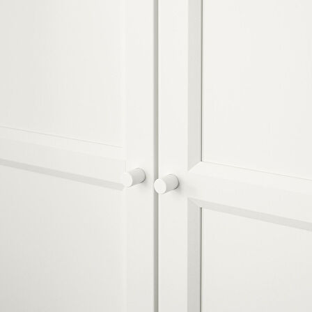 Kapaklı kitaplık, beyaz, 80x42x202 cm