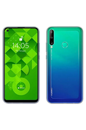 Huawei P40 Lite E Ekran Koruyucu 9h Temperli Kırılmaz Cam Sert Şeffaf + Silikon Kılıf 2'li Paket