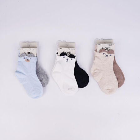 Katamino Retkit 2'li Erkek Bebek Soket Çorap K44144 Asorti