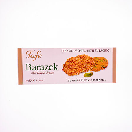 Tafe Barazak Susamli Antep Fıstıklı Kurabi̇ye 55 Gr