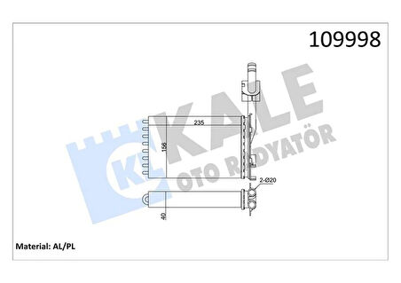 KALORİFER RADYATÖRÜ R21 OPTIMA-CNCRD AC KLİMASIZ 234X157X42 2 SIRA AL PL SİSTEM 7701032297