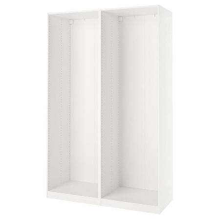 Gardırop iskeleti, beyaz, 150x58x236 cm