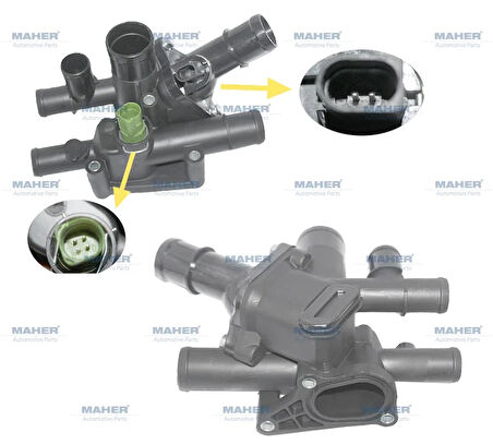 TERMOSTAT KOMPLE GOLF / A3 / BORA 2002-2006 AVU-BFQ 1.6 MANUEL 06A121111