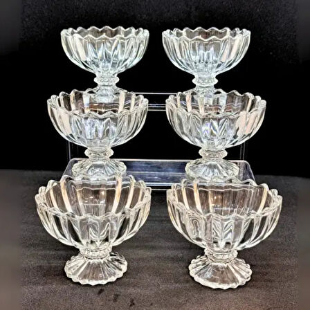 6'lı Kristal Çerezlik Seti 