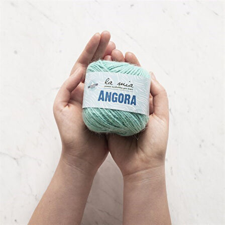 La Mia Angora 50gr Beyaz El Örgü İpi - L001 - 33804