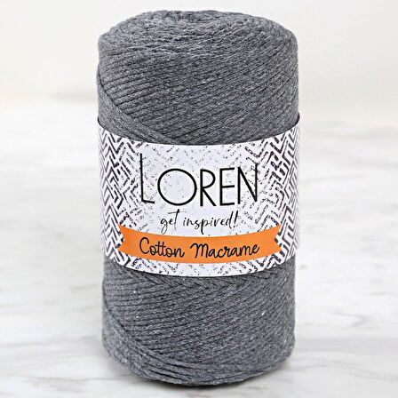 Loren Cotton Macrame Gri - R081 - 34358