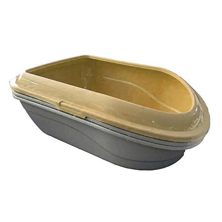 Çınar Elekli Açık Kedi Tuvaleti Bej