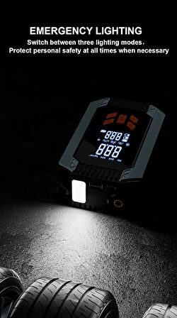 Akü doldurma akü takviye etme cihazı kompresör özellikli araba kablosuz akü takviye seti