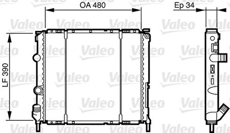 RADYATÖR CLIO 2 1998KNG 1998-2003 AC MEK 480X390X34 7700417175 7700836303