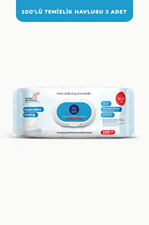 SUBO YÜZEY TEMİZLİK HAVLUSU 100 'LÜ  SABUN FERAHLIĞI 3X100