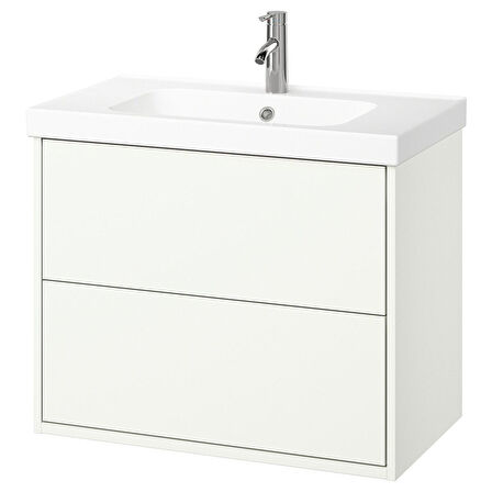 Lavabo dolabı kombinasyonu, beyaz, 82x49x69 cm, DALSKAR batarya