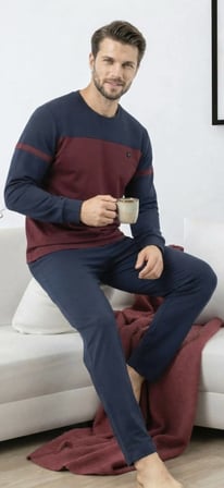 %100 Pamuklu Üç İplik Erkek Eşofman-Pijama Takımı