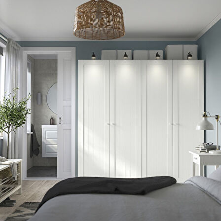 PAX gardırop, beyaz, 200x60x201 cm