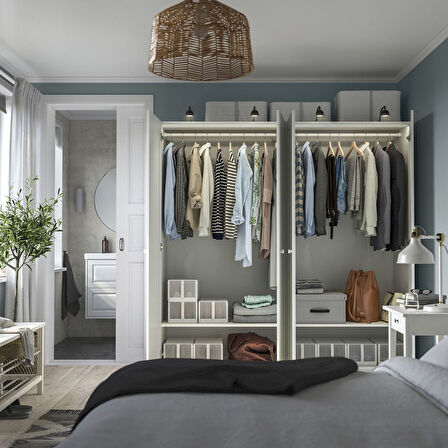 PAX gardırop, beyaz, 200x60x201 cm