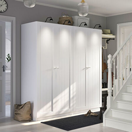 PAX gardırop, beyaz, 200x60x201 cm