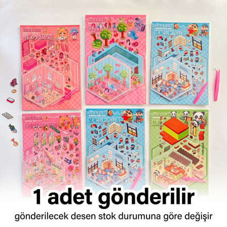 BakGelAl 3D DIY Oda Tasarım Sticker Seti – Cımbızlı Dekorasyon ve Giydirme Çıkartma Aktivite Seti