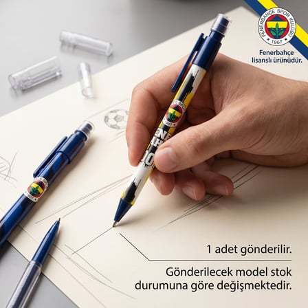 BakGelAl Fenerbahçe Lisanslı 0.7 mm Versatil Kalem – Taraftar Desenli Uçlu Kalem Okul Kırtasiye 1 Adet