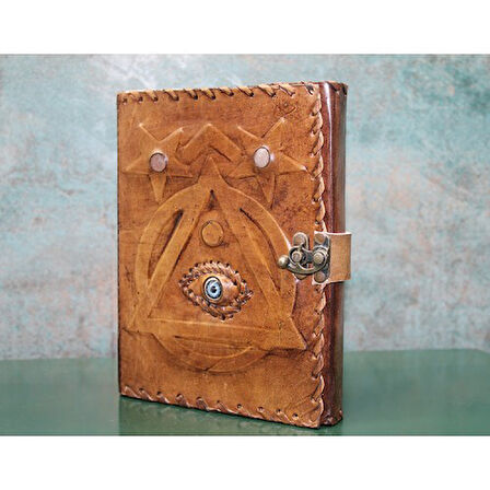 Taşlı Deri Defter Model 4 