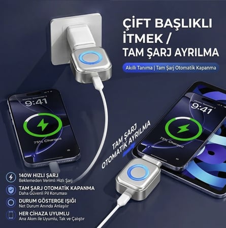 Şarj ayırıcı koruyucu otomatik çıkma özellikli type-c şarj kesici pil sağlığı koruma cihazı