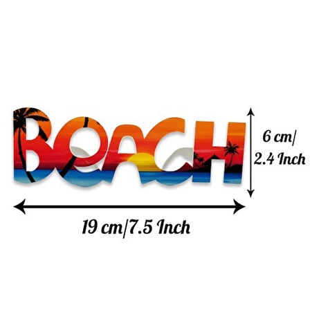 Beach Yazılı Parti Gözlüğü