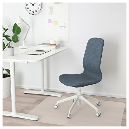 Çalışma sandalyesi, gunnared mavi-beyaz, kolçaksız