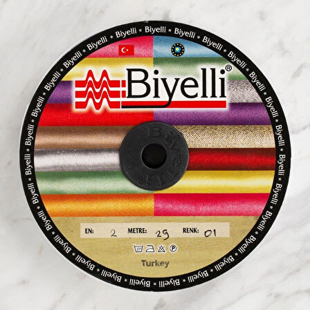 Loren Pamuk Beyaz Katlı Biye -1